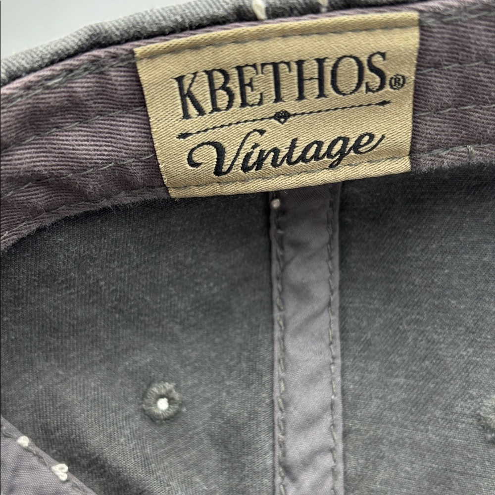 Distressed Black Cap with Embroidered Patch - Picture 8 of 9